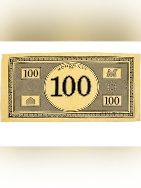 Monopoly Money Cotton Beach Towel, 30" X 60" NWT